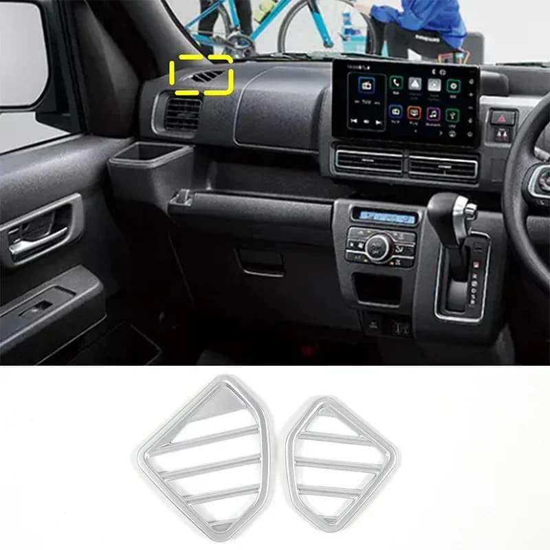 For Daihatsu ATRAI HIJET CARGO 22-23 ABS Carbon Fiber Car Instrument Air Vent Frame Cover Trim Sticker Interior Car Accessories