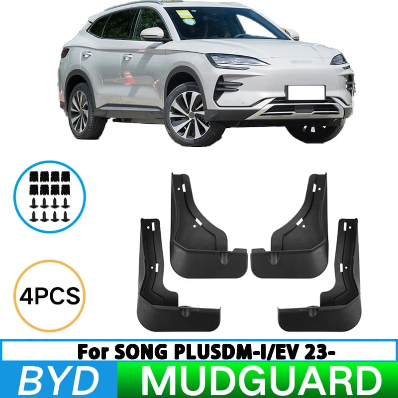 For BYD Song Plus Seal U DM-i/EV 2023-2024 Car Tire Fender Splash Guard Front and Rear Fender Auto Accessories