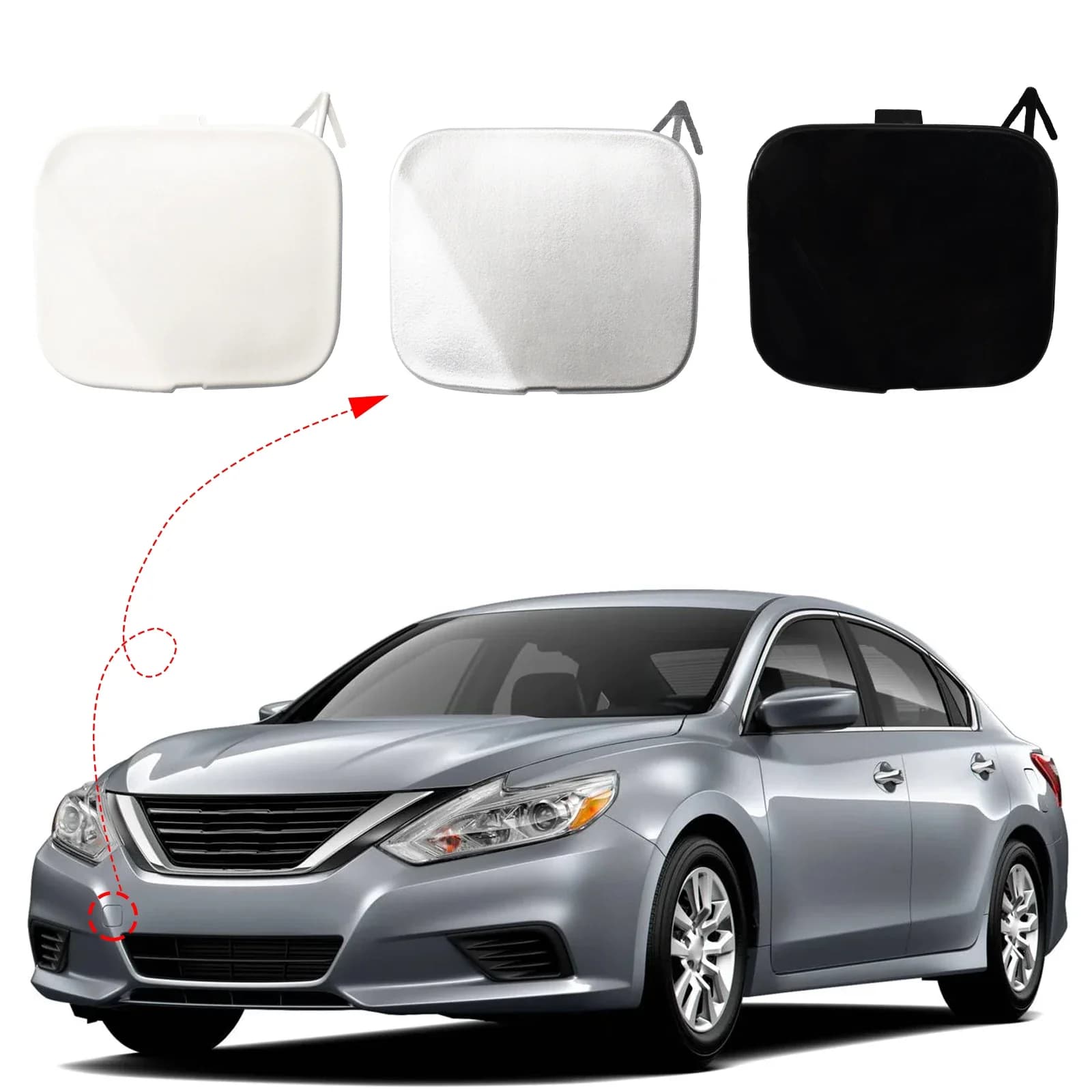 Front Bumper Tow Hook Cover Cap Towing Eye For Nissan Altima Accessories 2016 2017 2018 622A09HS0A