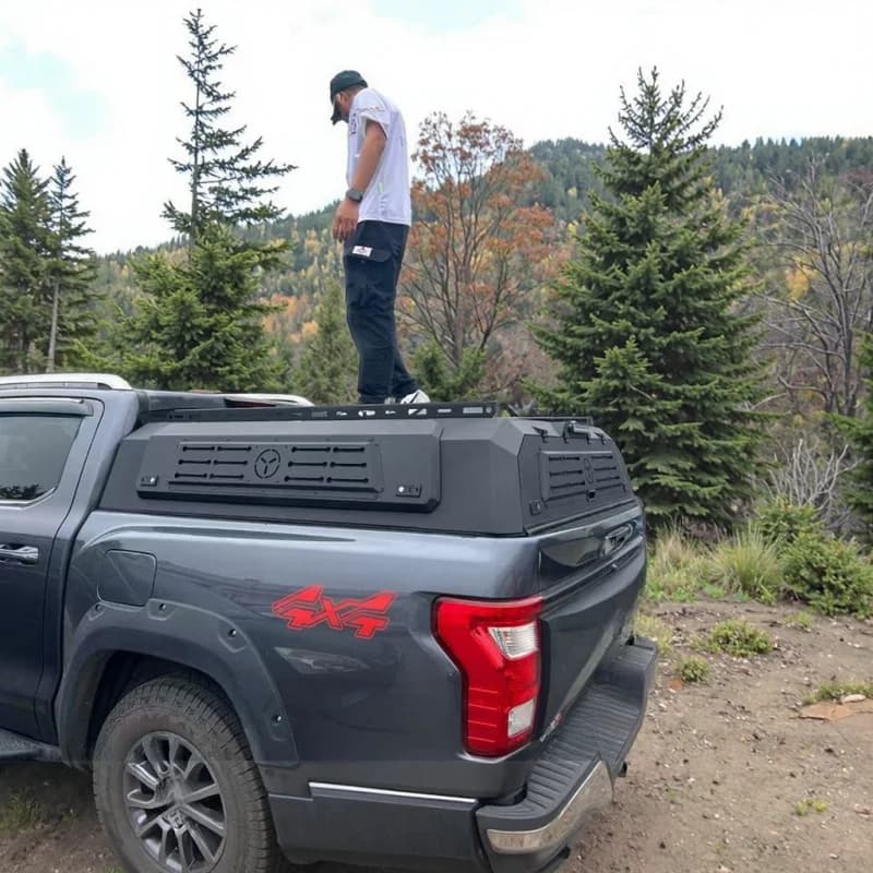 Hard Tri Fold Retractable Aluminum Tonneau Cover Universal 4X4 Pickup Truck Exterior Accessories