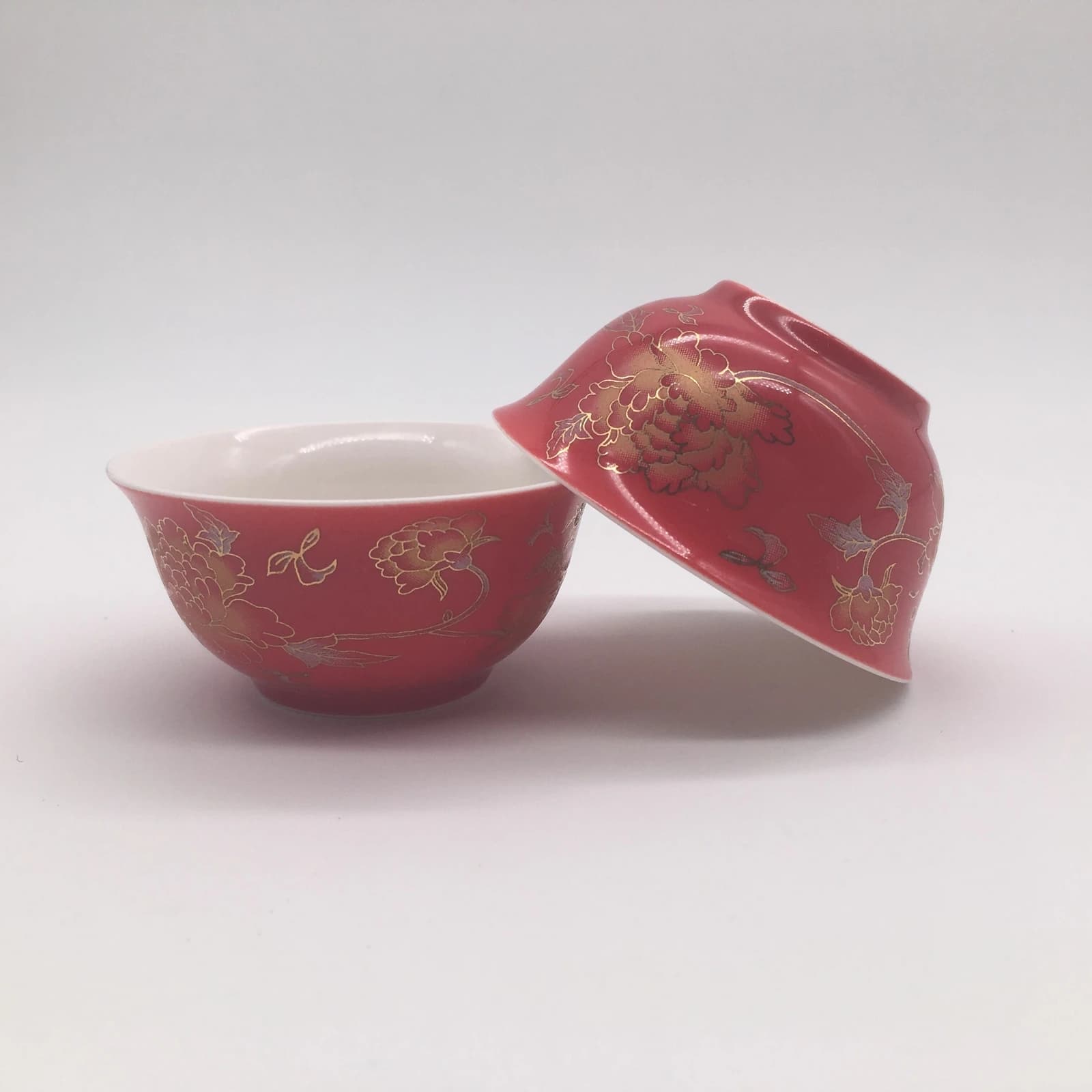 2 Cups/lot Porcelain Under Glaze Tea Cup 45ml Chinese Kungfu Wedding Cup Of Tea