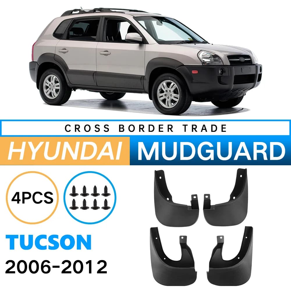 Car Auto Mud Flaps Splash Guards Fender Mudguard for Hyundai Tucson 2006-2012 Flexible Lightweight Sturdy Structure