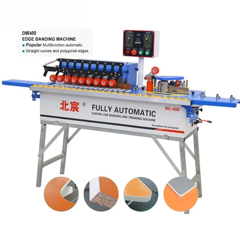 New Straight Edgebander Table Top Automatic Banding for Sale Edge Bander Furniture Making Trimming 5functions Machine
