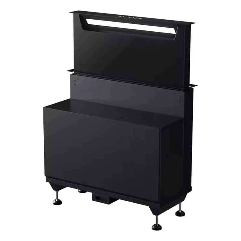 Internal circulation without flue, DC frequency conversion, hidden countertop lifting range hood