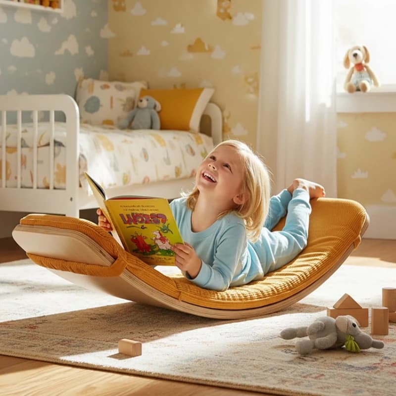Household curved board can lie down balance board seesaw seesaw sponge pad sensory integration training children