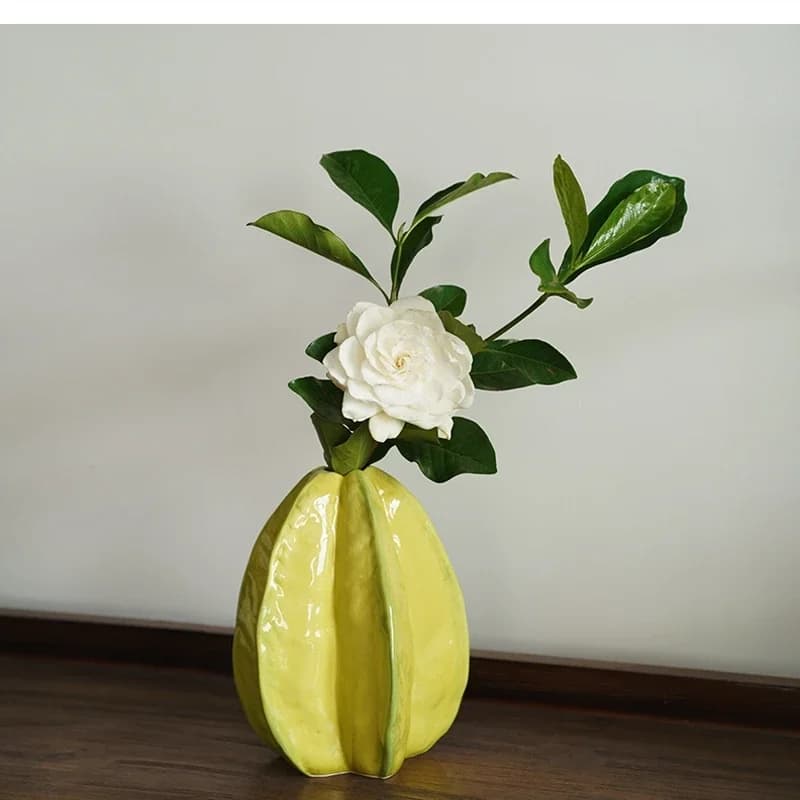 European-style decoration ceramic vase carambola art arrangement furnishings