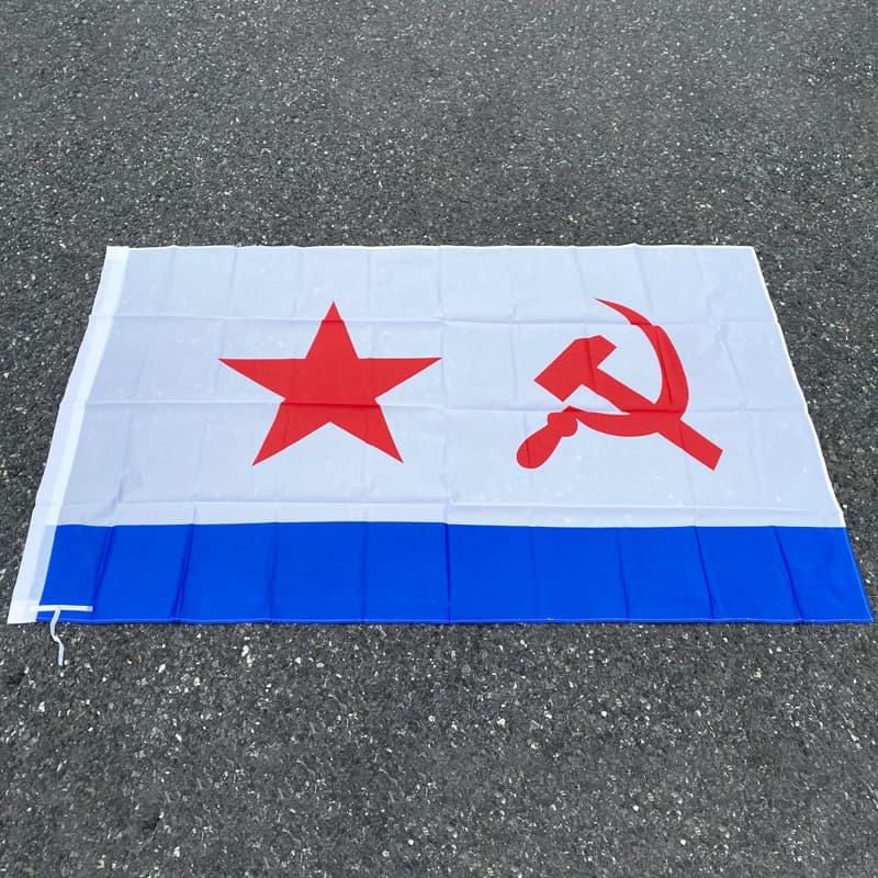 Aerlxemrbrae Flag 90*150cm USSR Soviet Navy Flag 90 X 150 Cm 100% Polyester Russia Russian Flags