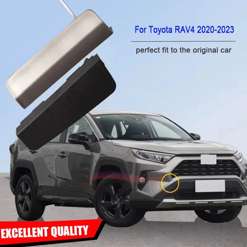 For Toyota RAV4 2020-2023 Complete Front Bumper Tow Hook Cover Trailer Eye Cap Lid Car Bumper Trailer Cover