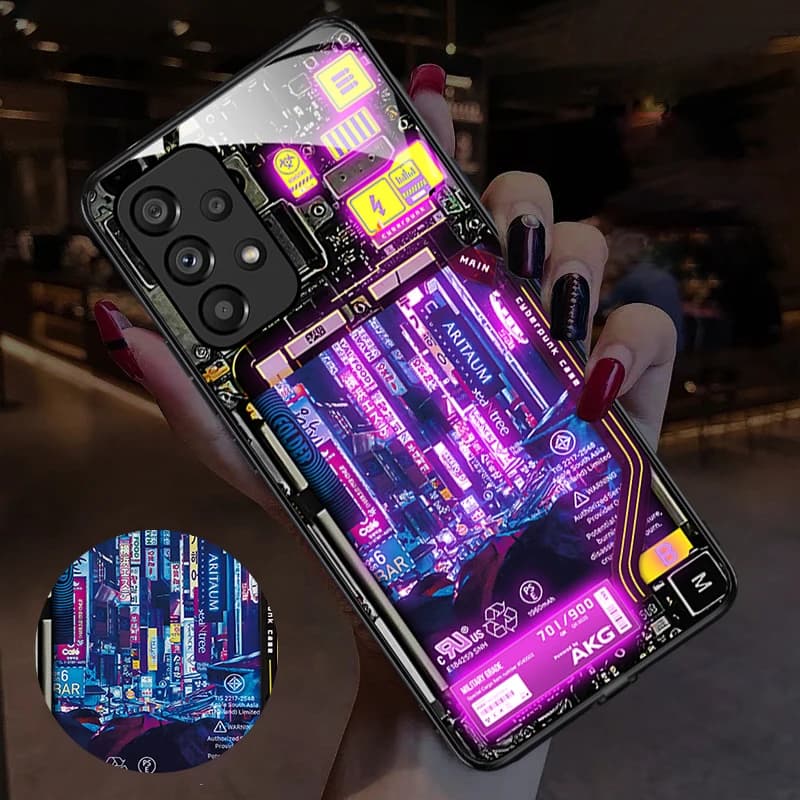 Smart Luminous Phone Case for Huawei, CyberPunk LED Shell for Huawei Mate60 Pro Plus, P30, P40, P50, Mate 20, 30, 40, Nova7, 8,