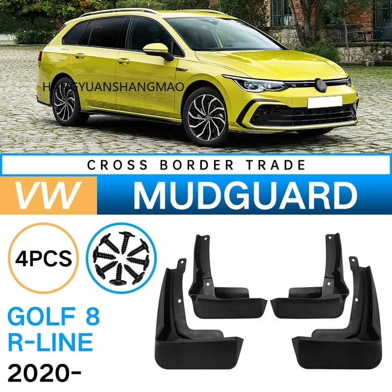 For VW Volkswagen Golf 8 R-Line2020-2023 Mudguards Splash Guards Front Rear Wheels Fender Car Accessories 4Pcs Auto Parts