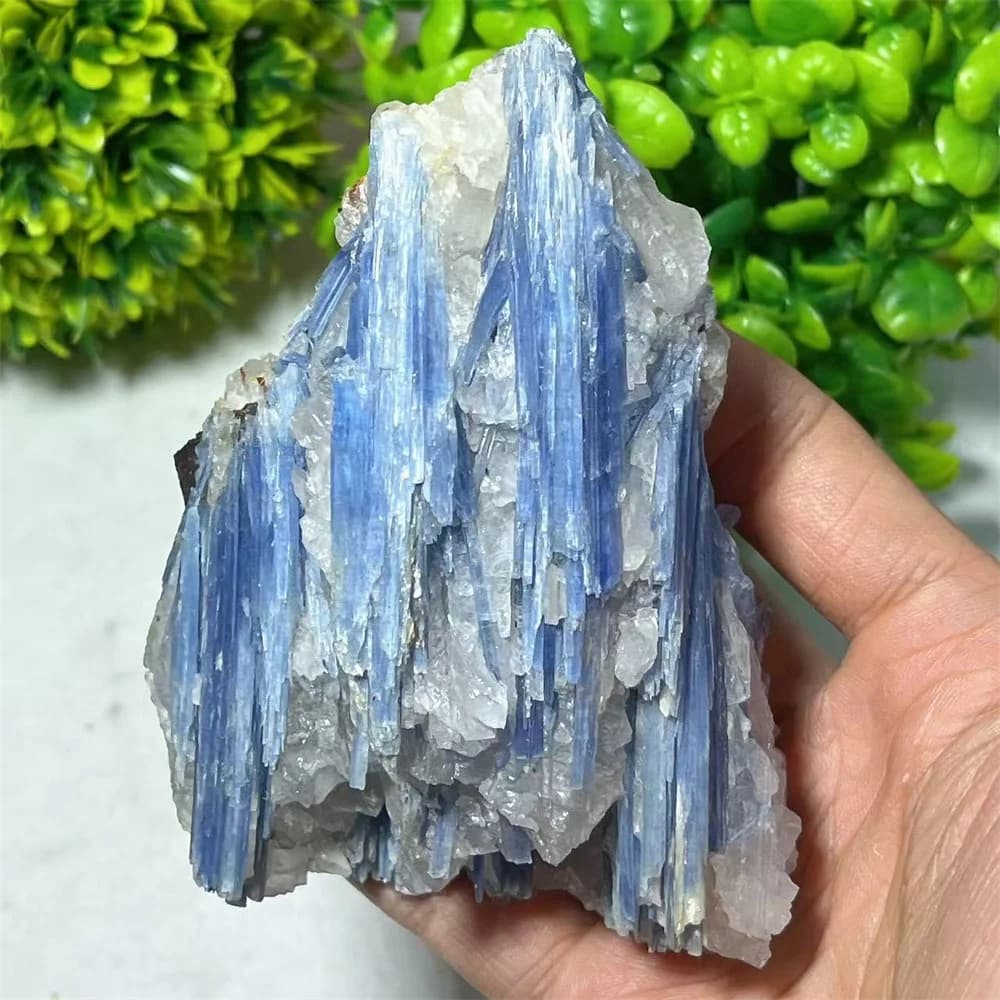 Crystal Natural Blue Kyanite Gemstone Specimen Raw Stone Quartz Chip Wicca Spiritual Calcite Collect Home Decorated Healing