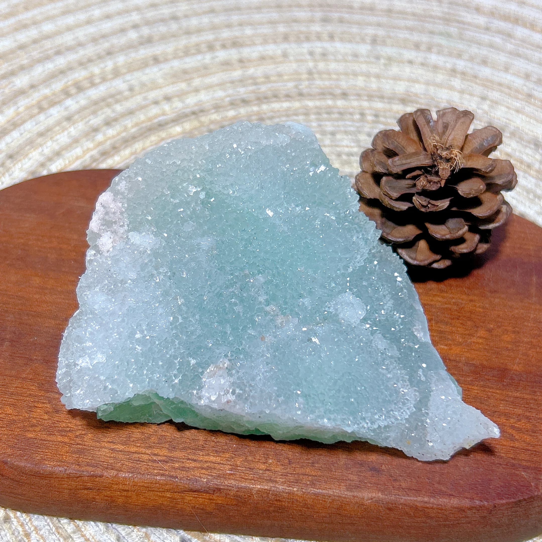 Healing High Quality Natural Crystal Sugar Fluorite Druzy Specimen Raw Stone Gemstones Reiki Home Decorations Room Decor Gift