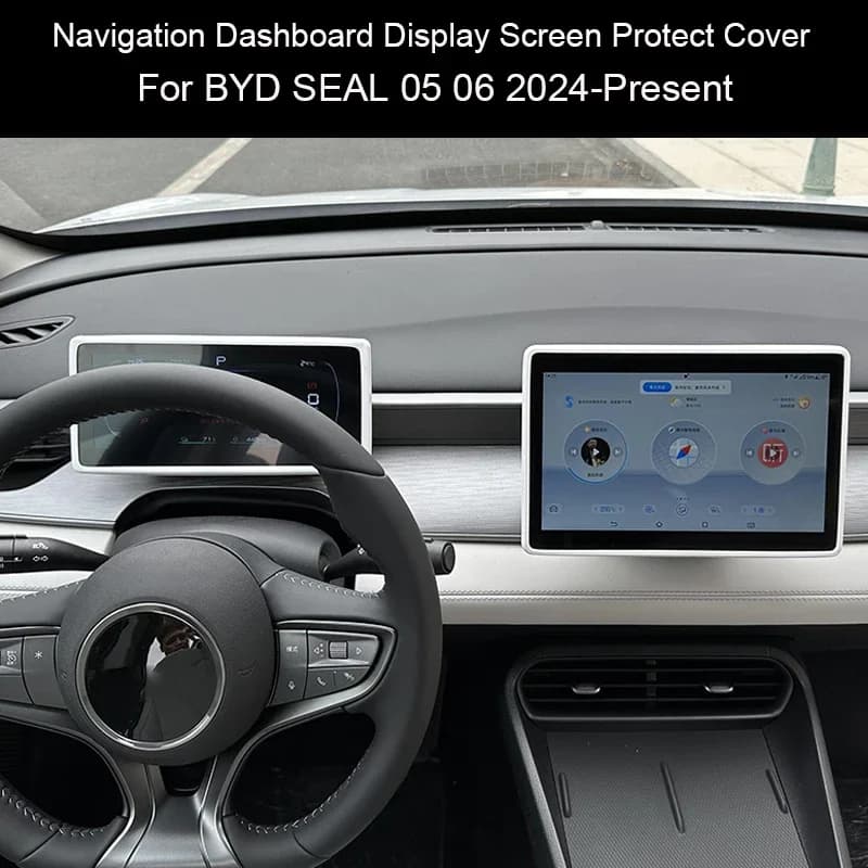 10.1" 12.8" Car Navigation For BYD SEAL 05 06 Dashboard Display Screen Protective Silicone Cover Auto Inner Mirror Protect Cover