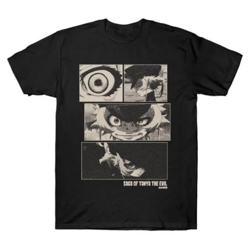 Saga Of Tanya The Evil 0429 Tanya Degurechaff Anime Gift t shirt Youjo Senki Manga tee Short-sleeve Y2K Clothes All size Tops