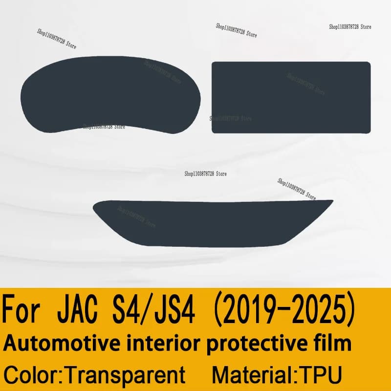 For JAC S4/JS4 (2019-2025) Gearbox Panel Navigation Screen Automotive Interior TPU Protective Film Cover Anti-Scratch