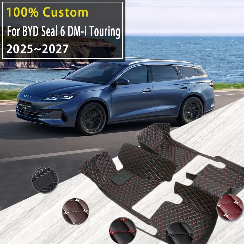 Car Floor Mats For BYD Seal 6 DM-i Touring 2025-2027 Waterproof Dirt-resistant Pads Foot Carpets Floor Covers Auto Accessories