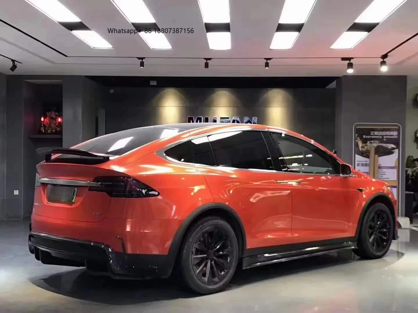 Revozpt Style Carbon Fiber Body Kit forTesla Model X High Quality Front Lip Diffuser Spoiler Perfect Fit New Condition