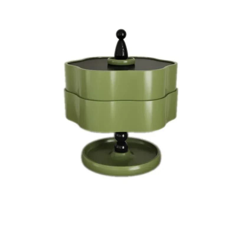 Retro wind fruit plate living room coffee table dining table New Year's dried fruit nut plate with lid candy fruit double-layer