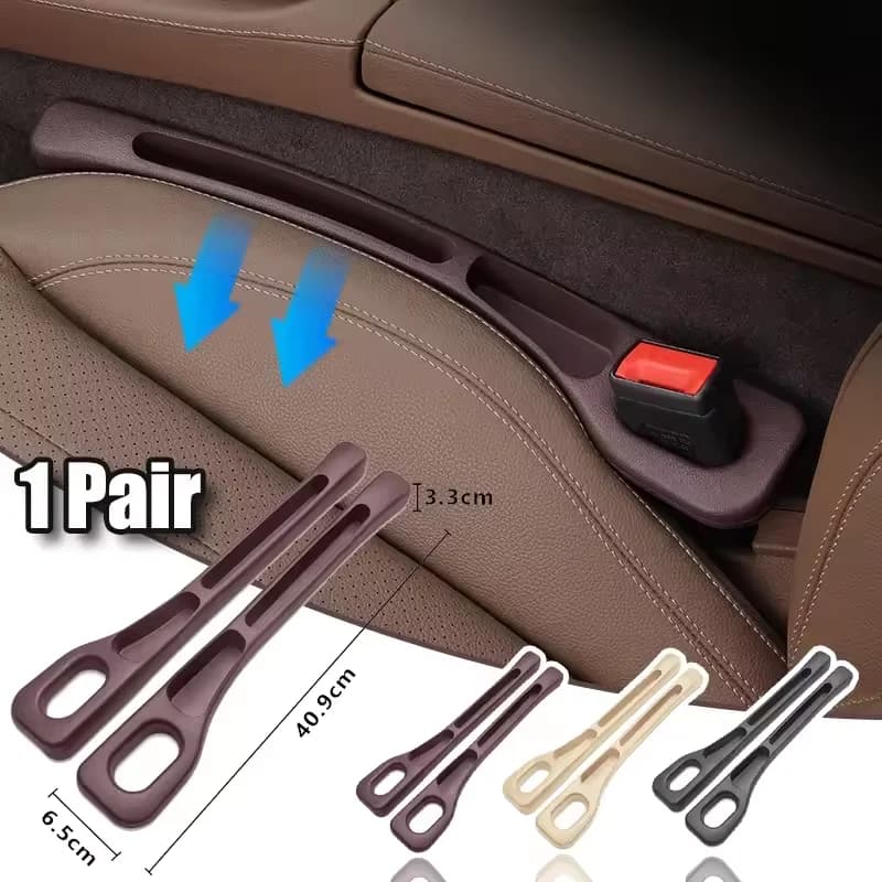 2Pcs Car Storage Strips Seat Gap Filler, Leak Proof Plug Strip Box Interior Organizer Decoration PU Anti-leak Stopper Strip
