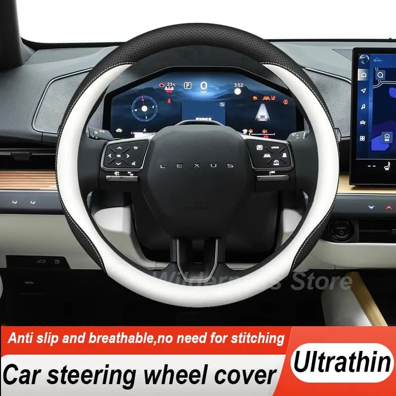 Hot Sales Leather Car Steering Wheel Cover For LEXUS ES ES260 ES300 ES350 ES300h 2026 2025 2024 2023-2018 Interior Accessories