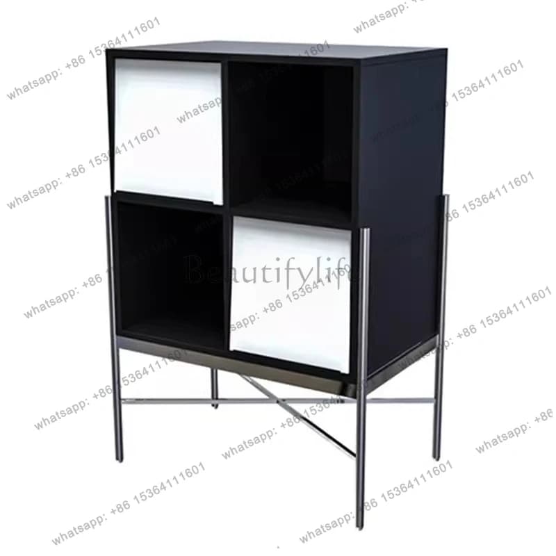 Lattice Cabinet Household Corner Shelf Entrance Storage Floor Side Cabinet