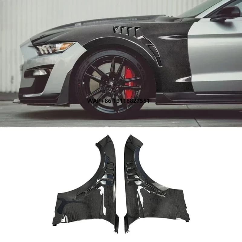 High Quality TPF Style Dry Carbon 2024 Lightweight Side Carbon Fiber Fenders for  Mustang Car Parts