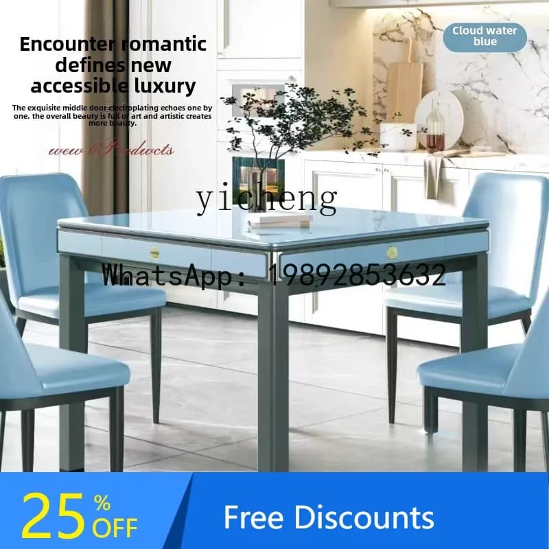 automatic folding mahjong machine, silent dining table, rotor coaster with its own heating four-port machine