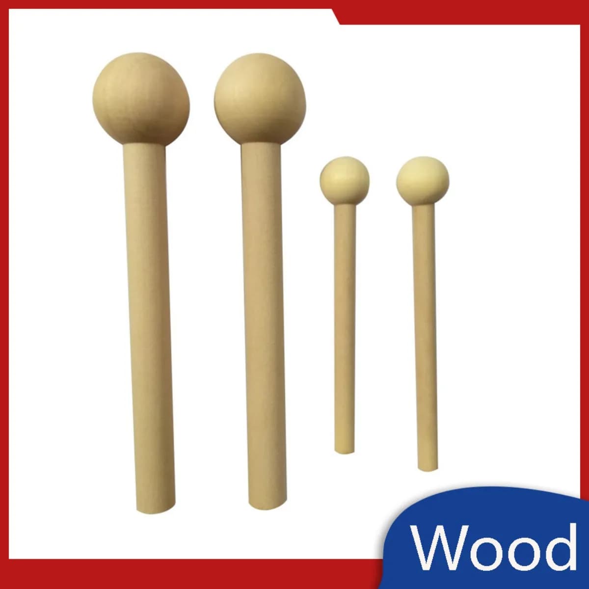 Mallet Solid Wood Hammer Shaping Hammer Wooden Round Headed Hammers DIY Timber 15cm Length Ball Head Rod
