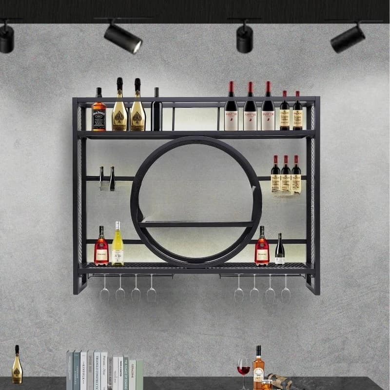 Disassembly and assembly wine rack wall hanging metal  wrought iron  hanging,  display