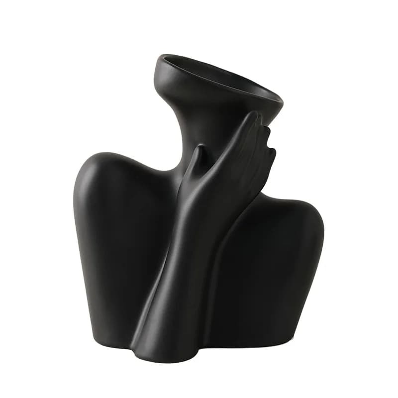 New Creative Human Vase, Ceramic Flower Pot Living Room Flower Arrangement Container Home Decoration Accessories