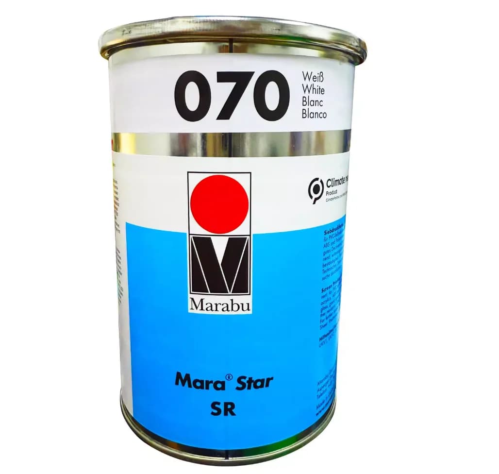 FOR Marabu SR070 White & SR073 Black High-End Silk Screen and Pad Printing Ink for Precision Printing