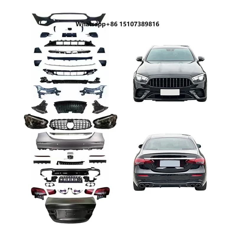 2016-2020 W213 Car Modification Upgrade W213 Body Kit Front Rear Bumper Lip Headlights Taillights for E-Class