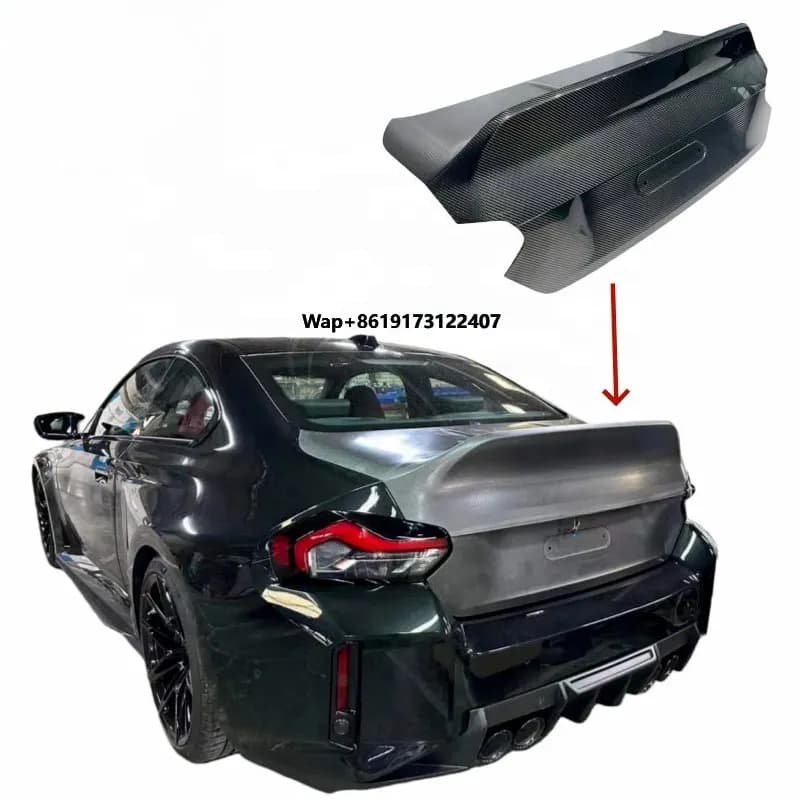 Car Modified Parts CLS Style Carbon Fiber Trunk Rear Bumper Lid Body Kit For  M2 G87 Trunk Bumper Spoiler Covers