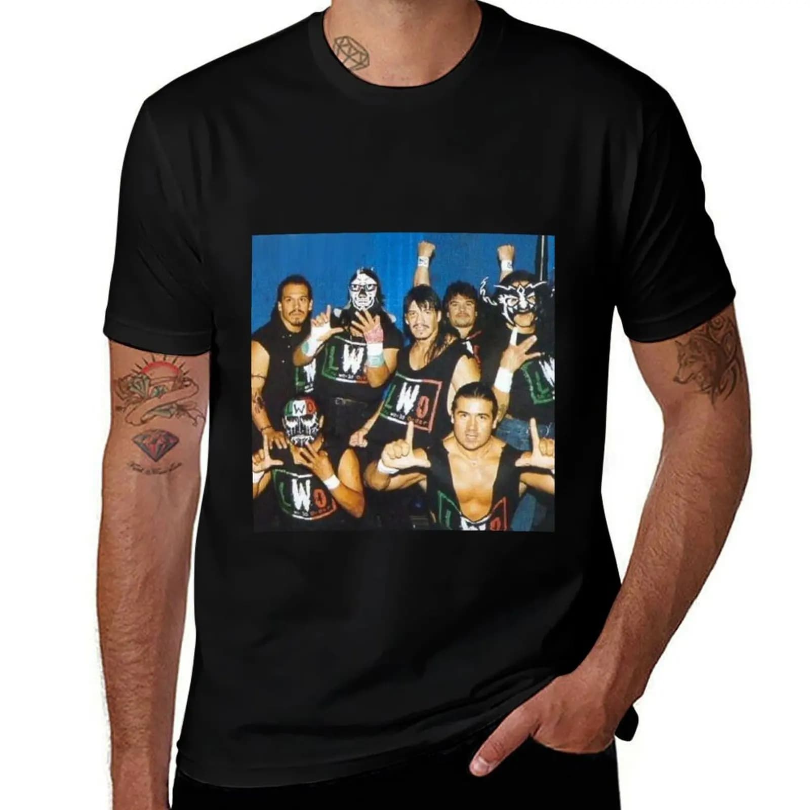 LWO – Latino World Order (WCW Classic Wrestling Photo) T-Shirt t shirts for man graphic funny T-Shirt