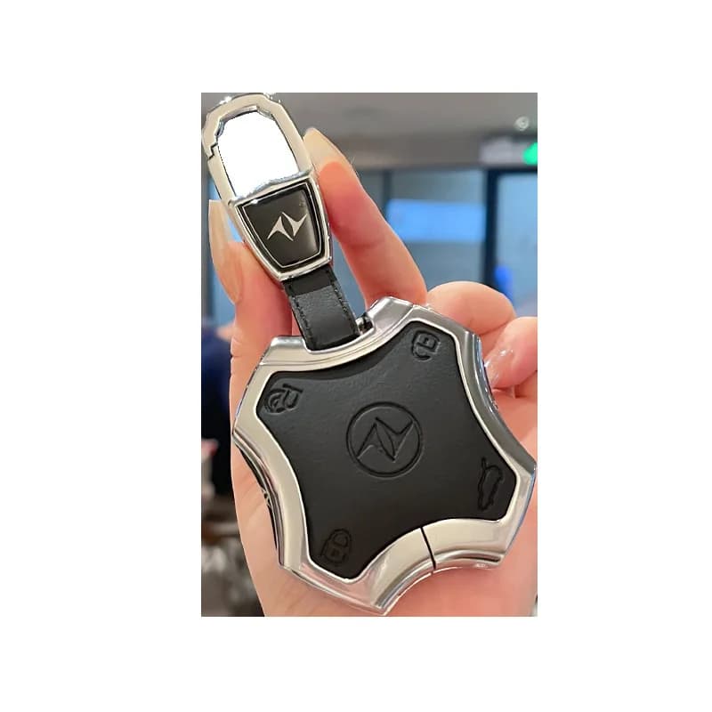 Premium Zinc Alloy Key Cover Case for Dongfeng Eπ 007/eπ 008 4WD (2024) - Protective Key Fob Shell Key Bag Chain