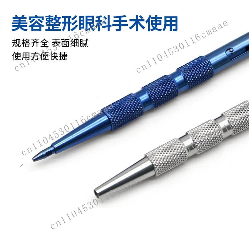 Artificial Jewel Knife Hair Follicle Punching Knife Head Planting Knife Holder FUE Hair Transplantation Instrument Tool Set