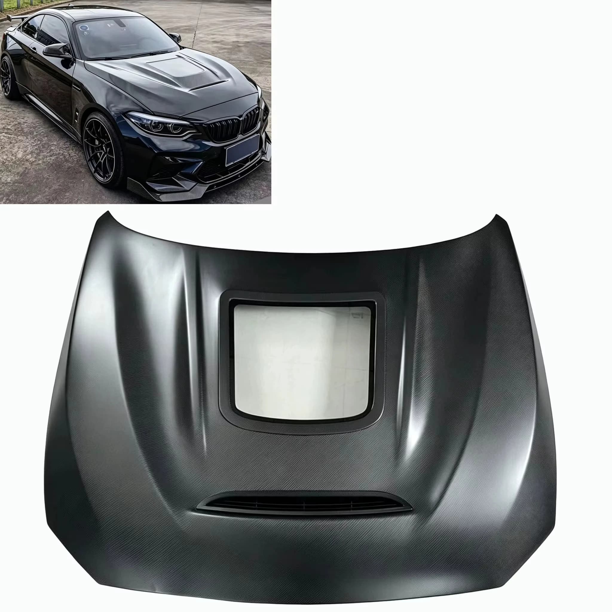 Z-ART Transparent Carbon Fiber Engine Hood Fit for BMW M2 F87 M2C F20 F22 2015-2020 Front Bonnet Exterior Accessories