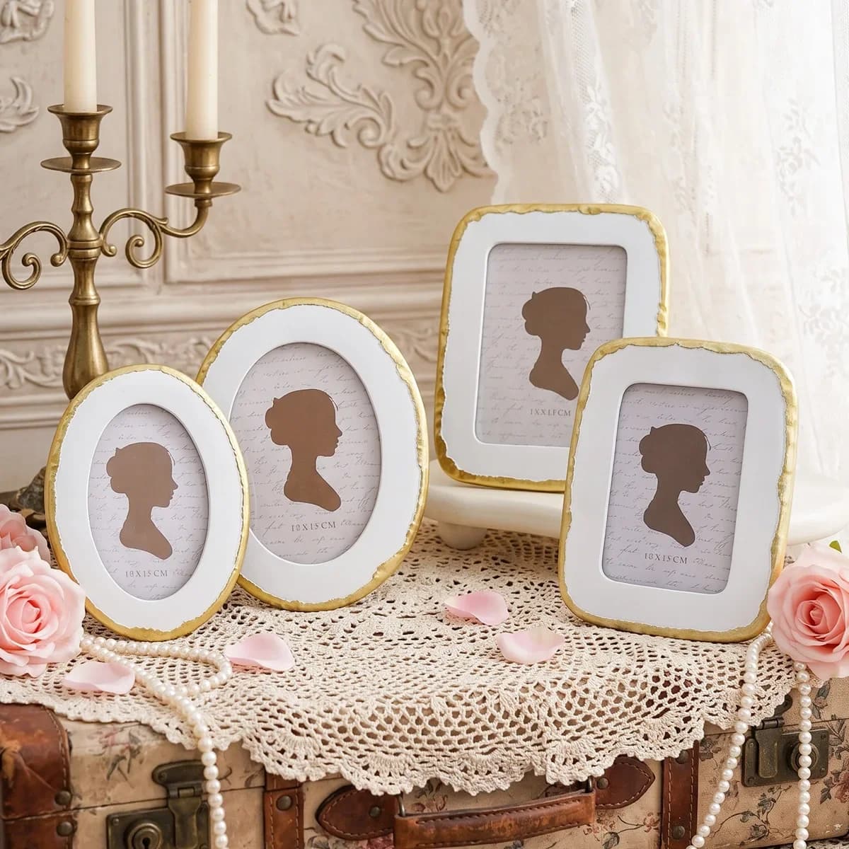 Resin Elliptical/Square 6/7inch Photo Frame Cartoon Creativity Modern Tabletop Frame for Texture Picture Frames Home Decor Gift