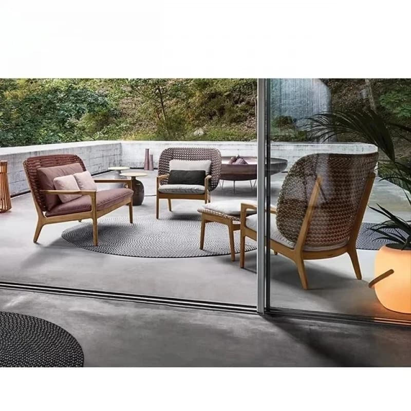 New Den Furniture K Outdoor Garden Wicker Low Back Chair