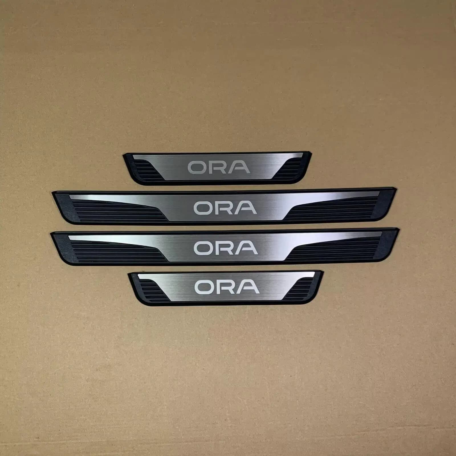 For GWM ORA 03 07 5 Good Cat ORA03 ORA5 ORA07 Door Sill Plate Stainless Steel ABS Cover Interior Sticker Auto Accessories 4pcs/s