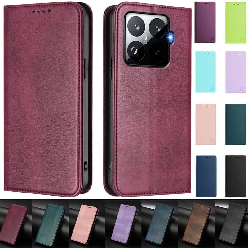 15T Pro Magnetic Case for Xiaomi 15T 15T Pro Capa Leather Wallet Flip Attraction Case for Xiaomi 15TPro Phone Cover Coque Funda