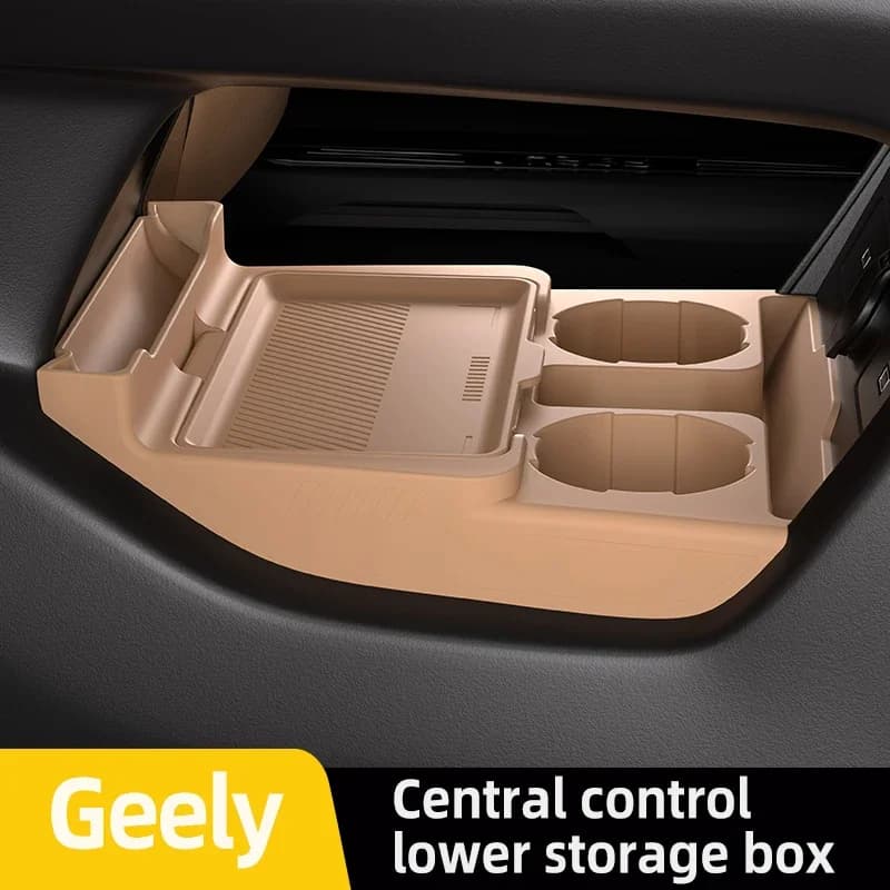 Silicone Storage Organizer Tray for Geely Xingyue L 2025 Center Console, Custom Fit Lower Storage Box to Keep Your Car Clean & T
