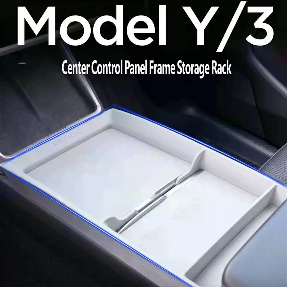 For Tesla Model 3/Y/YL Center Console Armrest Storage Tray Organizer Box ABS Interior Accessories