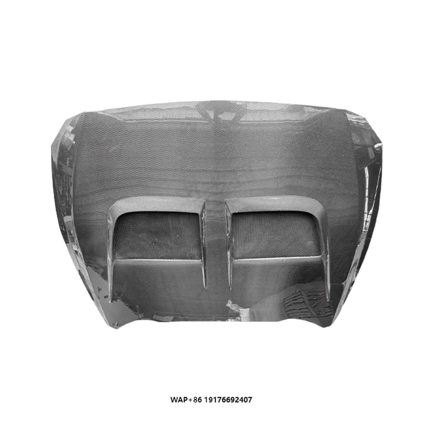 Suitable for 2024 Mustang Carbon Fiber Hood Modification and Upgrade with Dual Hole Engine Hood and Car Front Cover