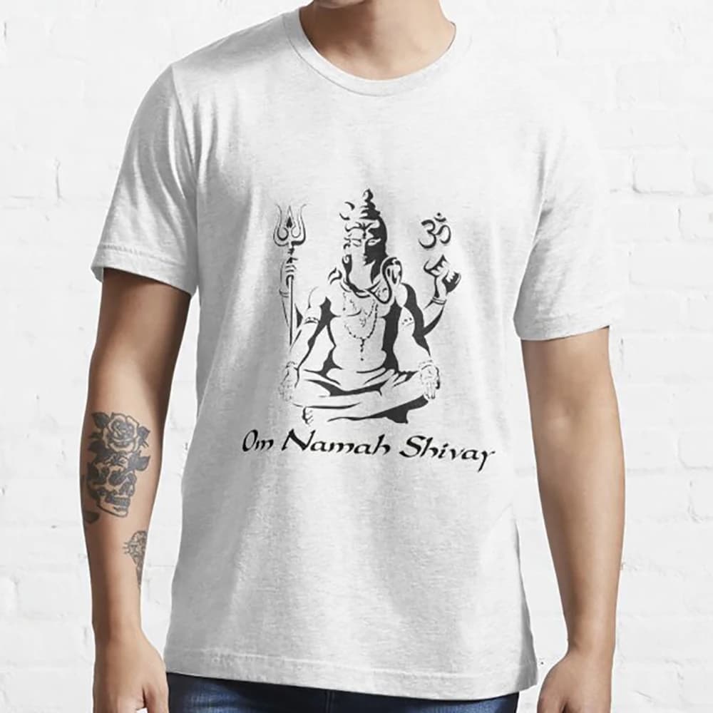 Om Namah Shivaya Hinduism Gods Gift t shirt Hindu Mythology O-Neck short sleeve 100% cotton Graphic clothes All size tops