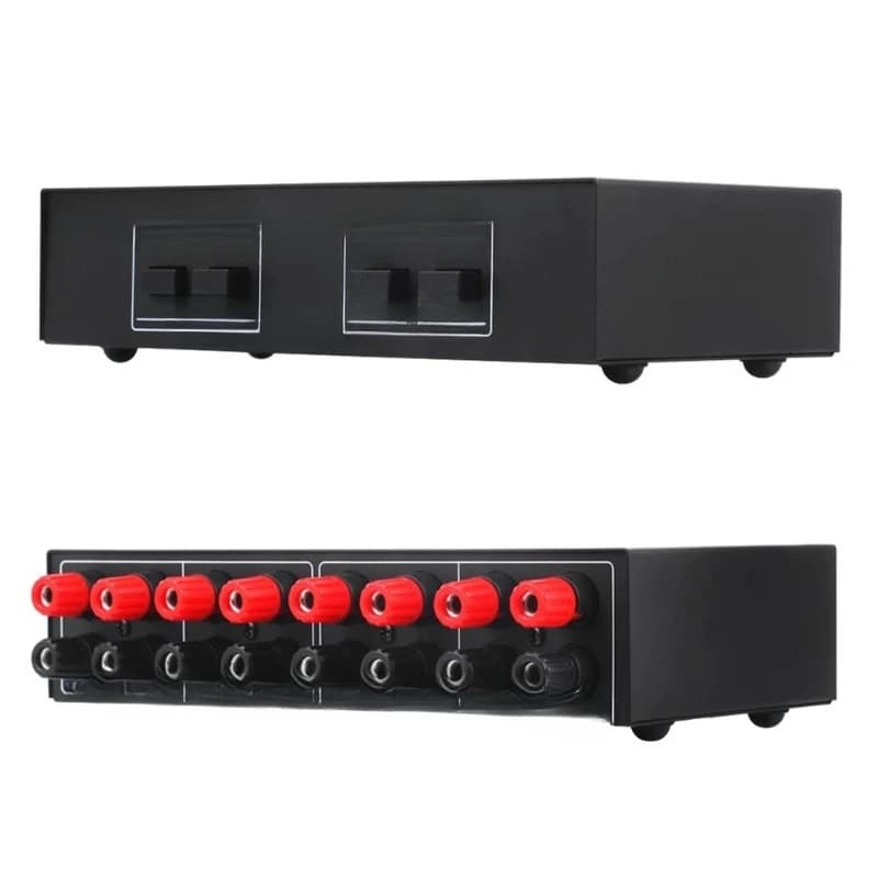 2 In 2 Out Speaker Selector Switch Audio Signal Switcher Power Amplifier Audio Receiver Splitter Box Audio Distributor