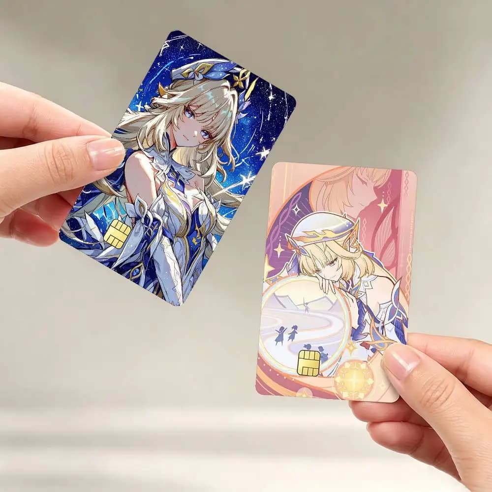 Genshin Nicole REEYN ChibiS Customizable Sticker Film Tape Skin for Credit Card Debit Card Waterproof Stickers