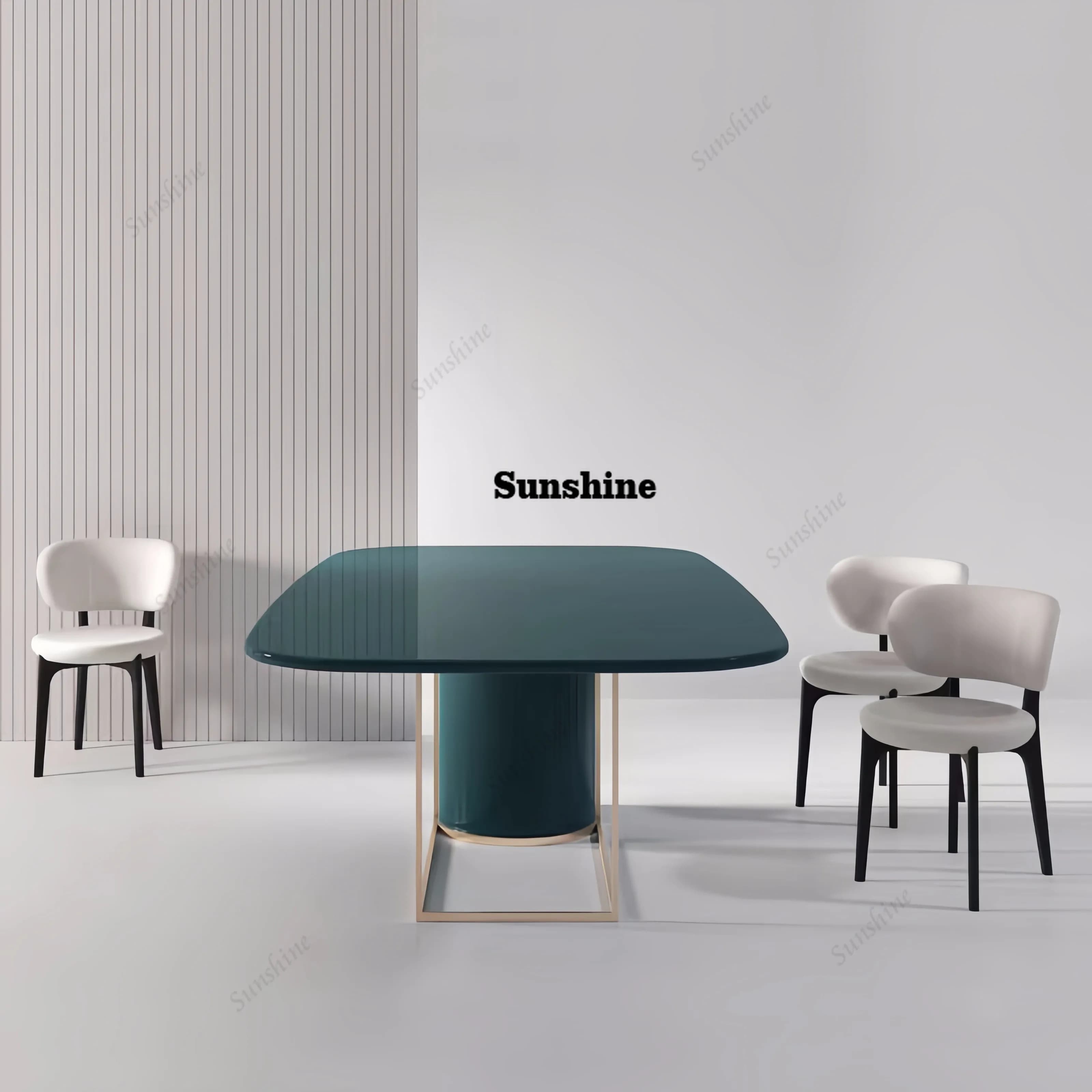 Light luxury solid wood office table simple modern fashion dining table