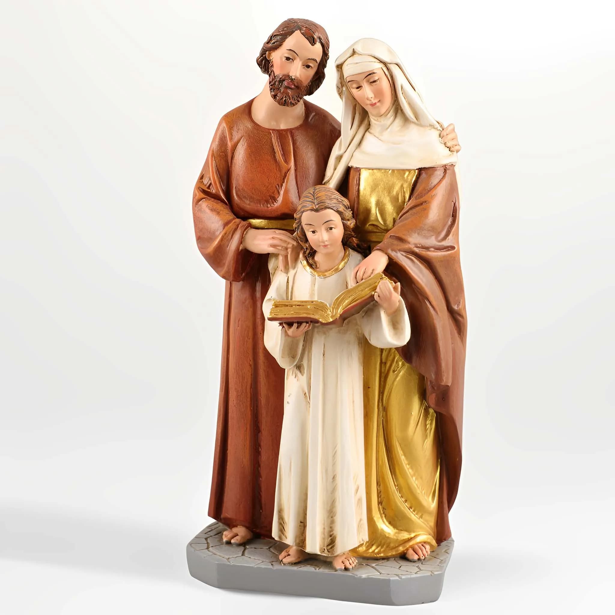 19cmH Statue of St. Anne's Family Christmas Figurines Decor Figurines Holiday Sculpture Tabletop Scenes Festival Gift Home Decor