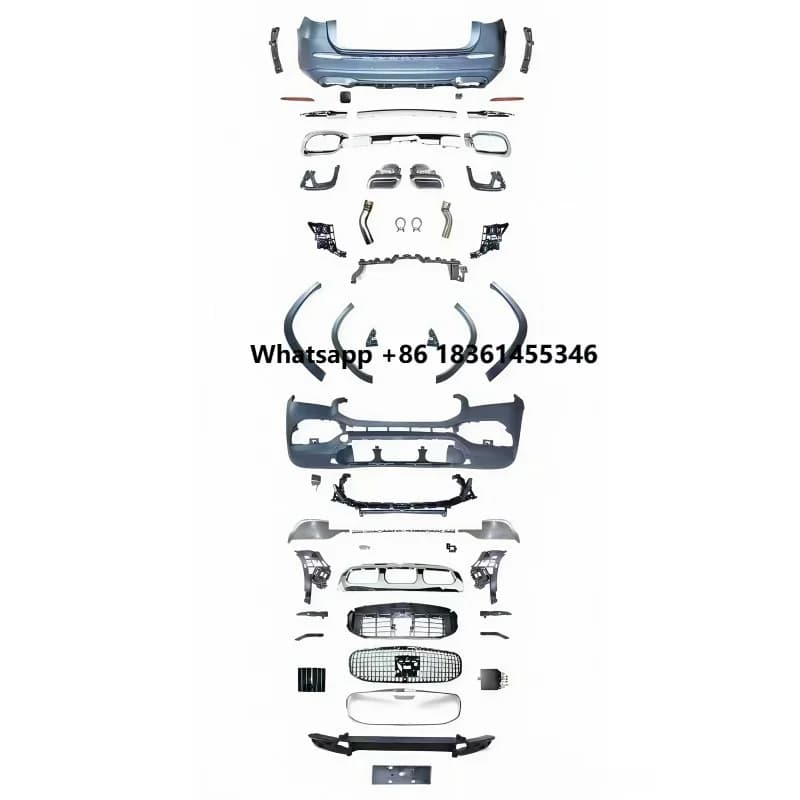 For  GLS X167 Modification 1:1  Front Bumper Rear Bumper Rear Lip Tailpipe Surround Kit Lower Skirt Suitable
